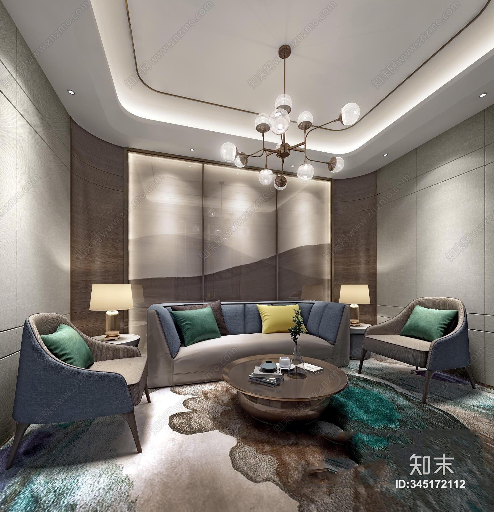 现代茶餐厅3D模型下载【ID:345172112】
