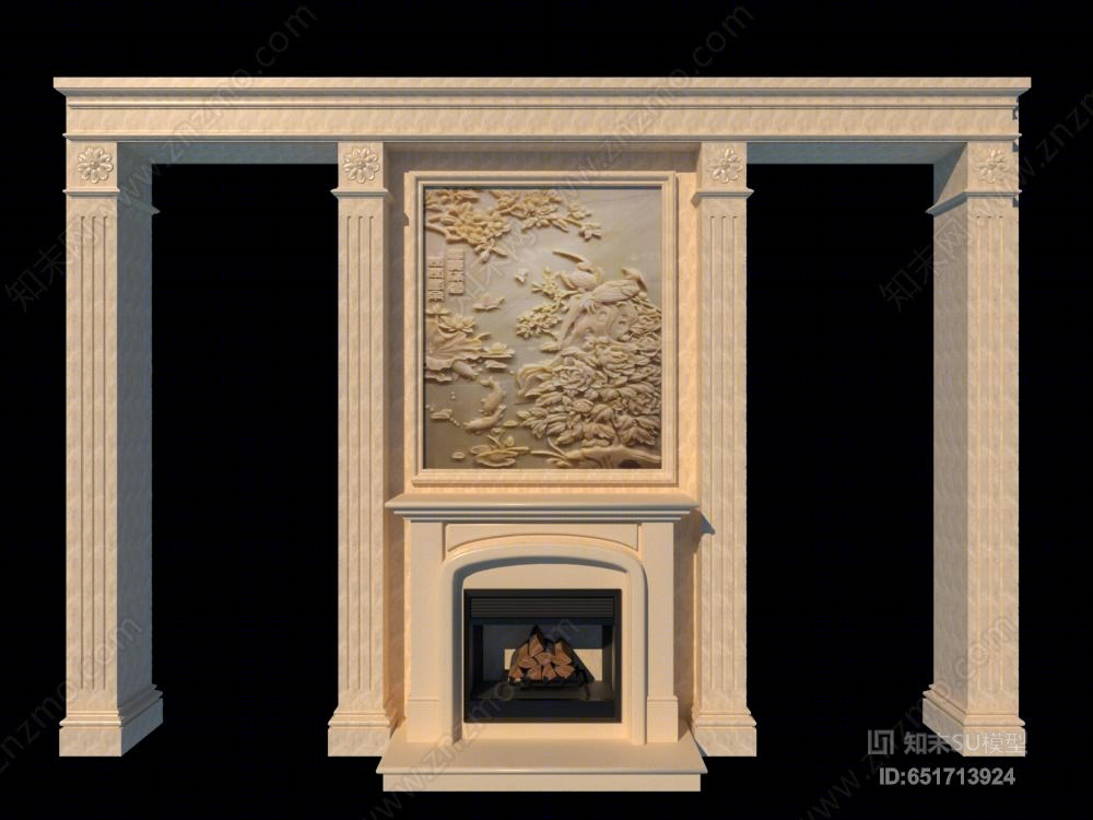 欧式风格门框SU模型下载【ID:651713924】