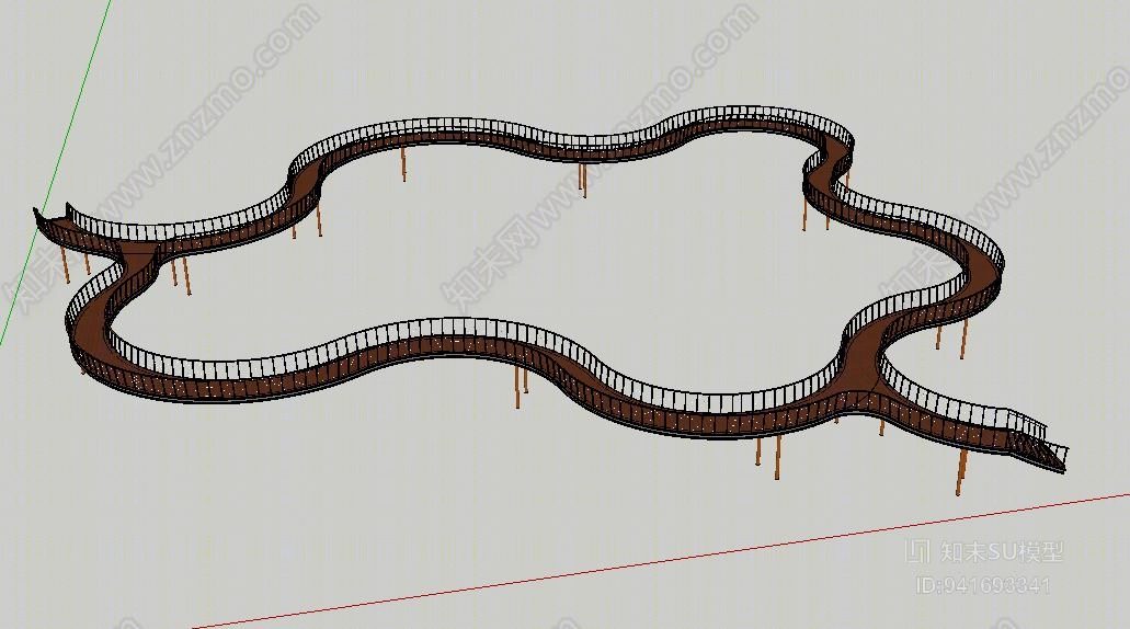 人行桥SU模型下载【ID:941693341】