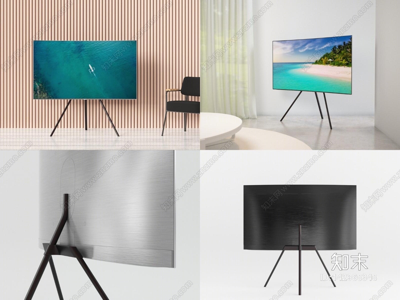 现代电视机组合3D模型下载【ID:142968348】