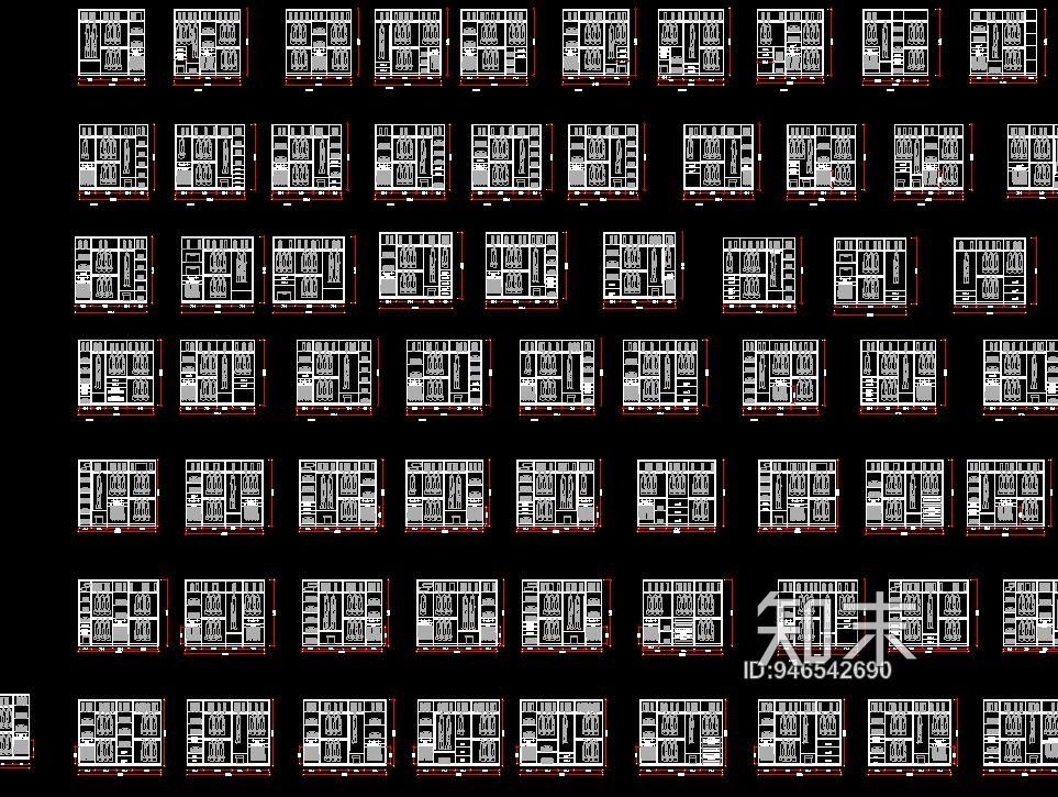 衣柜图集施工图下载【ID:946542690】