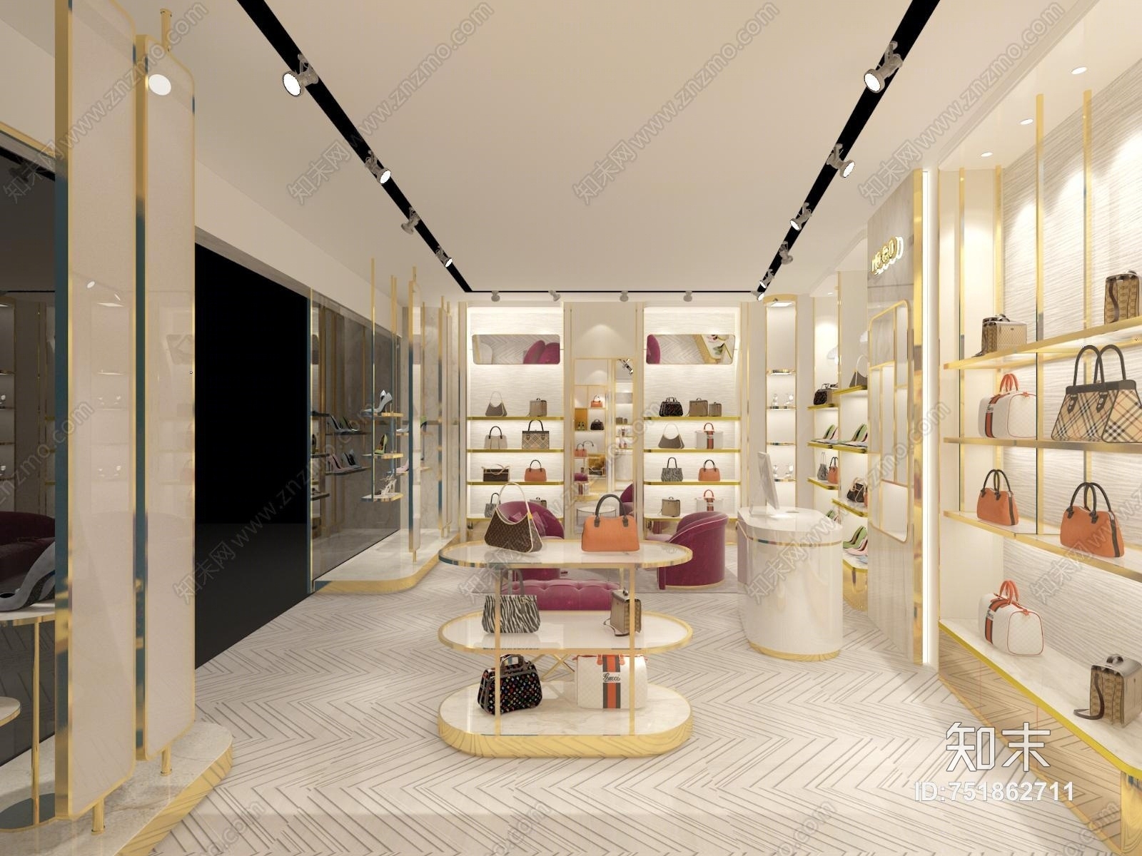 现代鞋店3D模型下载【ID:751862711】