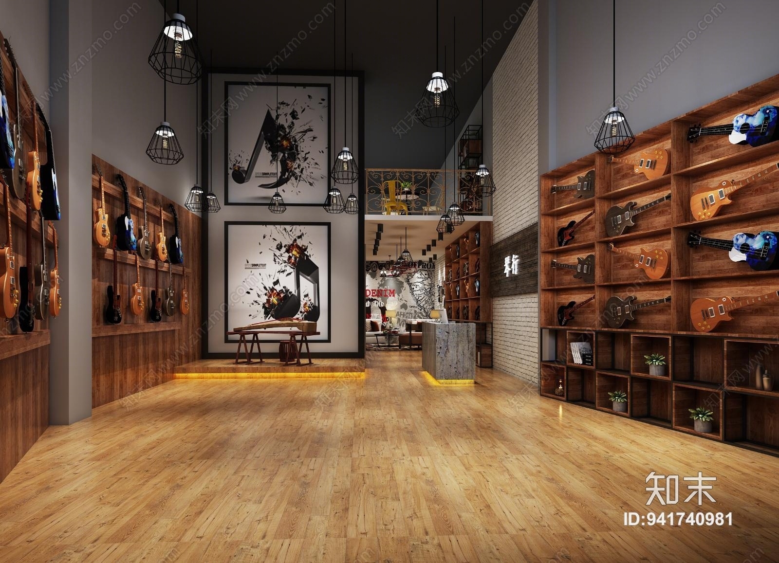 工业风格琴行乐器3D模型下载【ID:941740981】