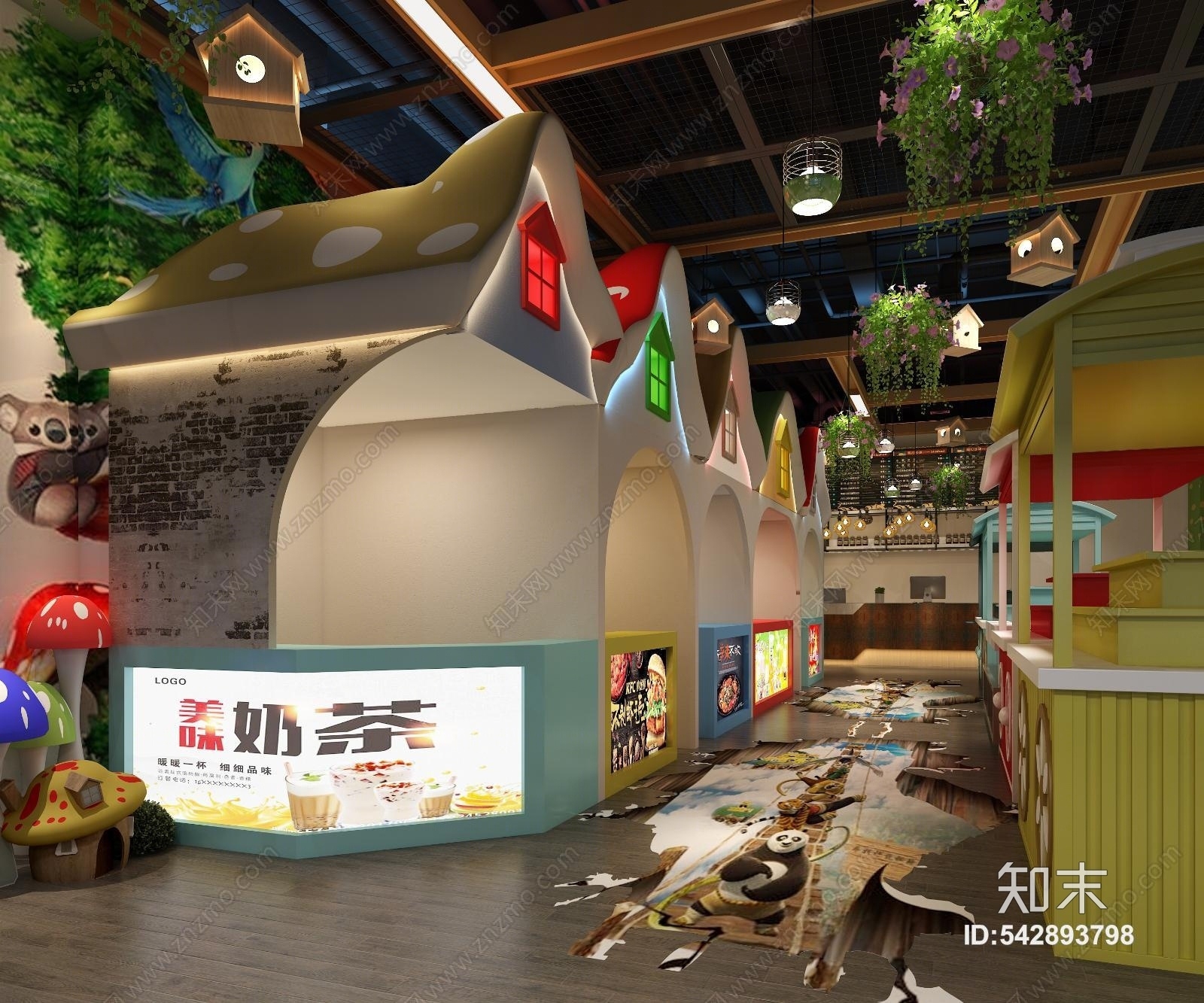 工业风书屋3D模型下载【ID:542893798】