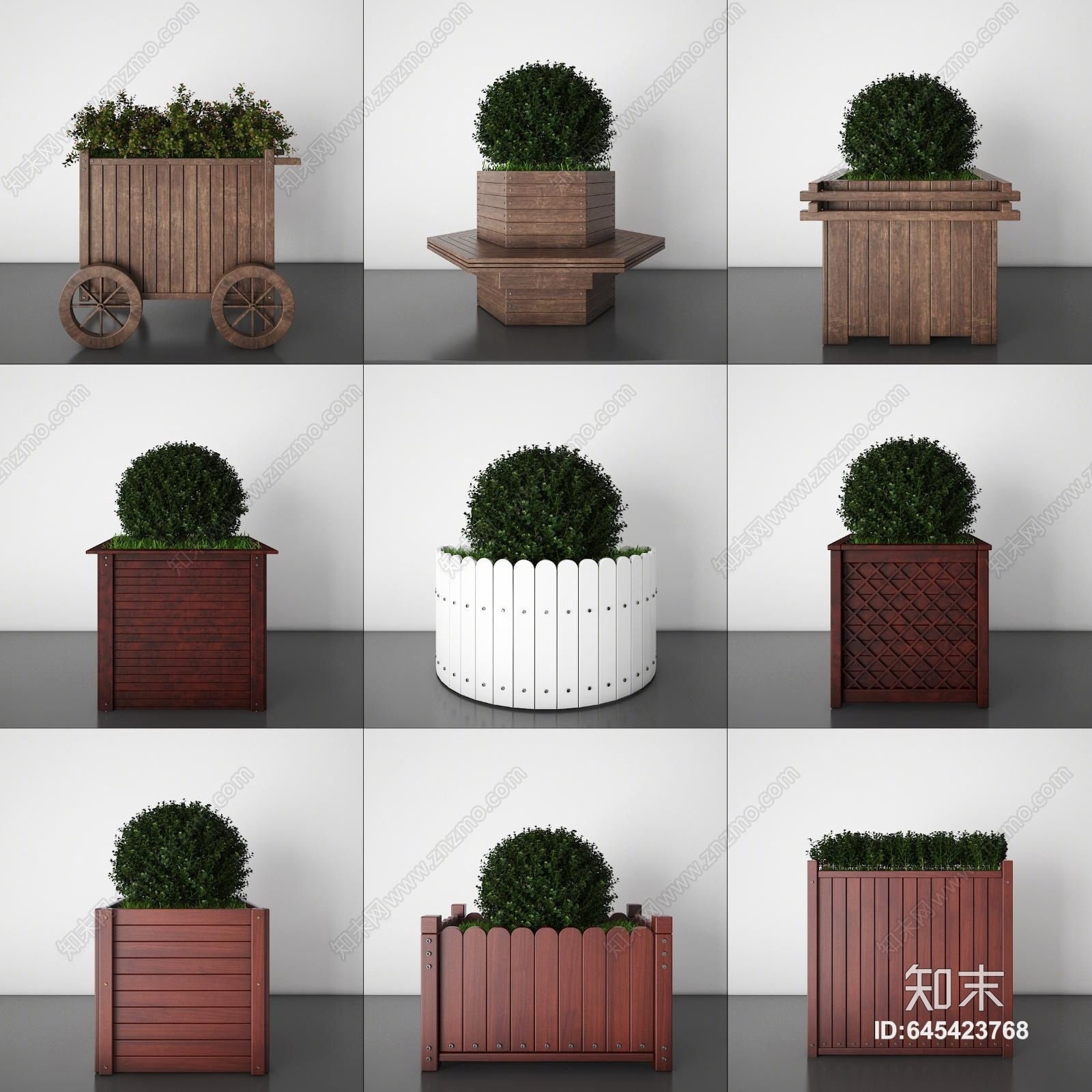 现代花箱3D模型下载【ID:645423768】