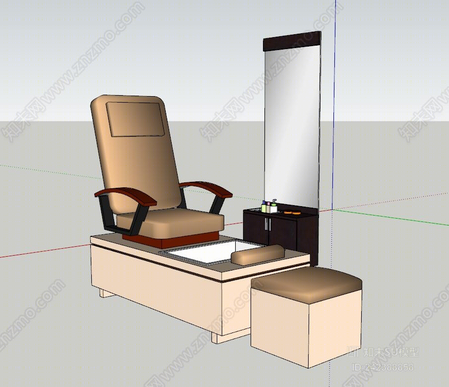 洗脚椅SU模型下载【ID:242388858】