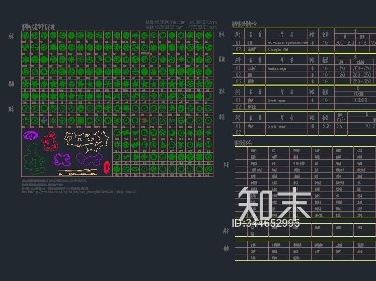 植物设计图例施工图下载【ID:344652995】