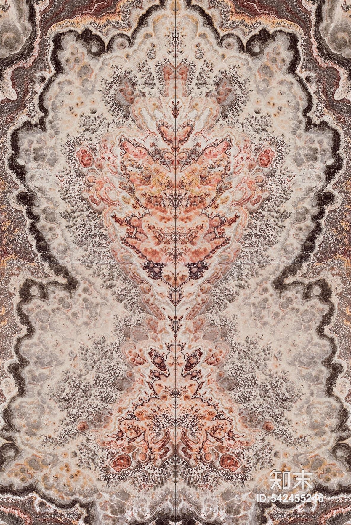 简一大理石瓷砖墙面拼花--孔雀开屏贴图下载【ID:542455246】
