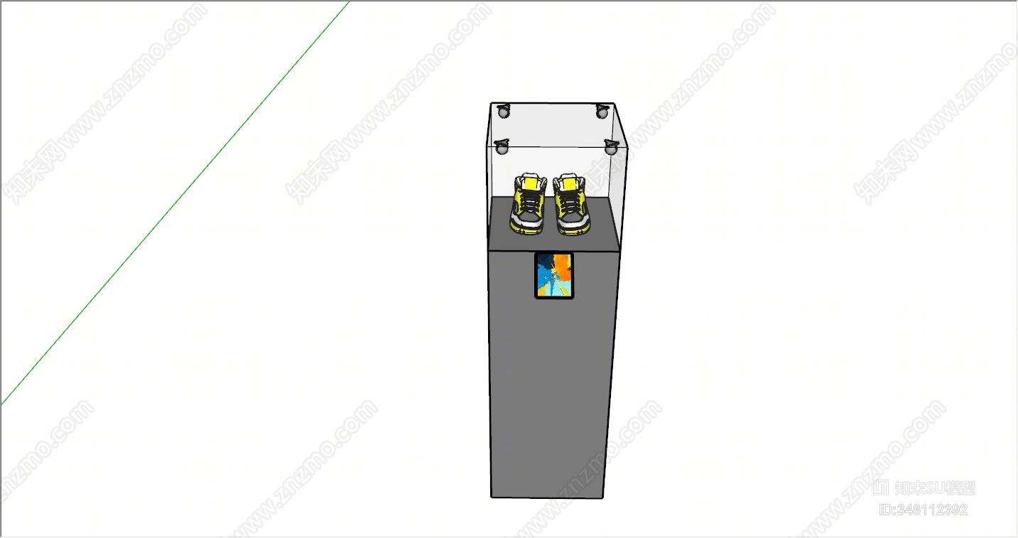 现代陈列柜SU模型下载【ID:348112392】