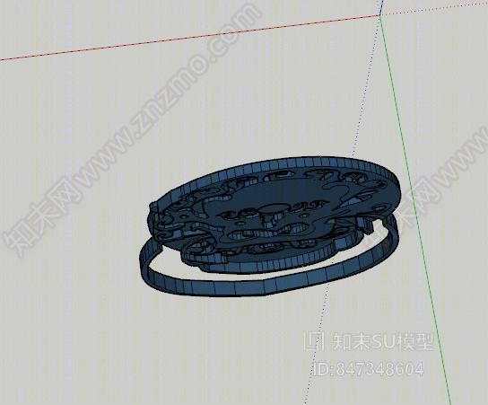 古典古建筑狮子门环SU模型下载【ID:847348604】