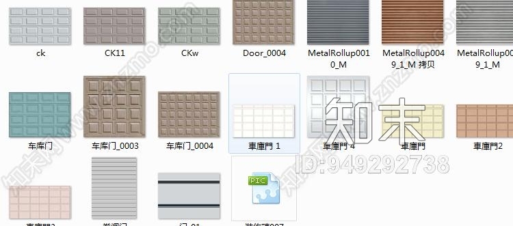 金属卷帘门车库大门贴图下载【ID:949292738】