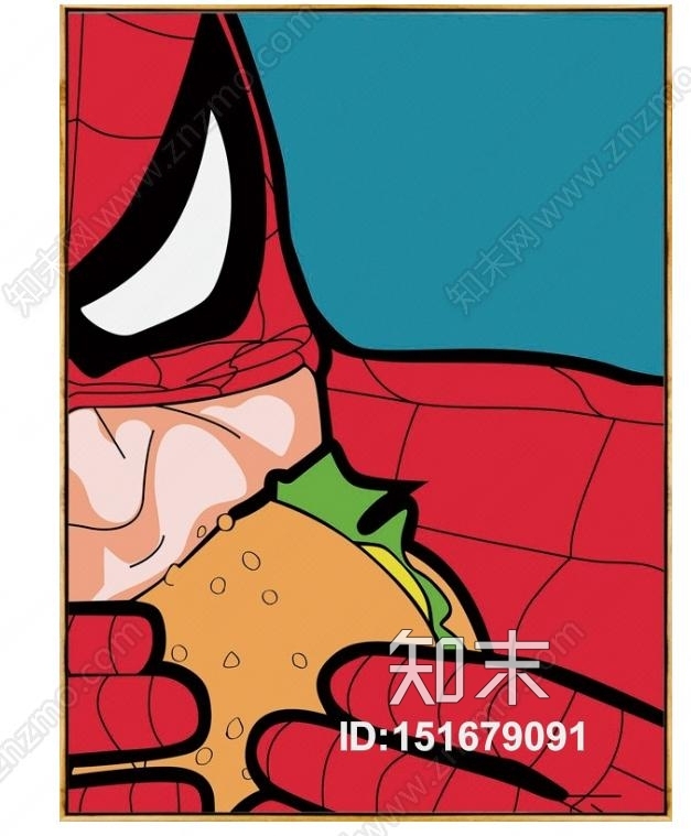 儿童蜘蛛侠挂画贴图下载【ID:151679091】