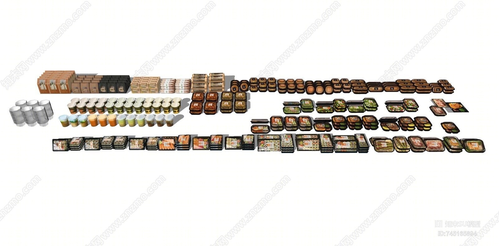 日式寿司SU模型下载【ID:745165894】