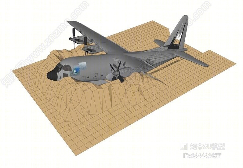 现代运输飞机SU模型下载【ID:644446677】