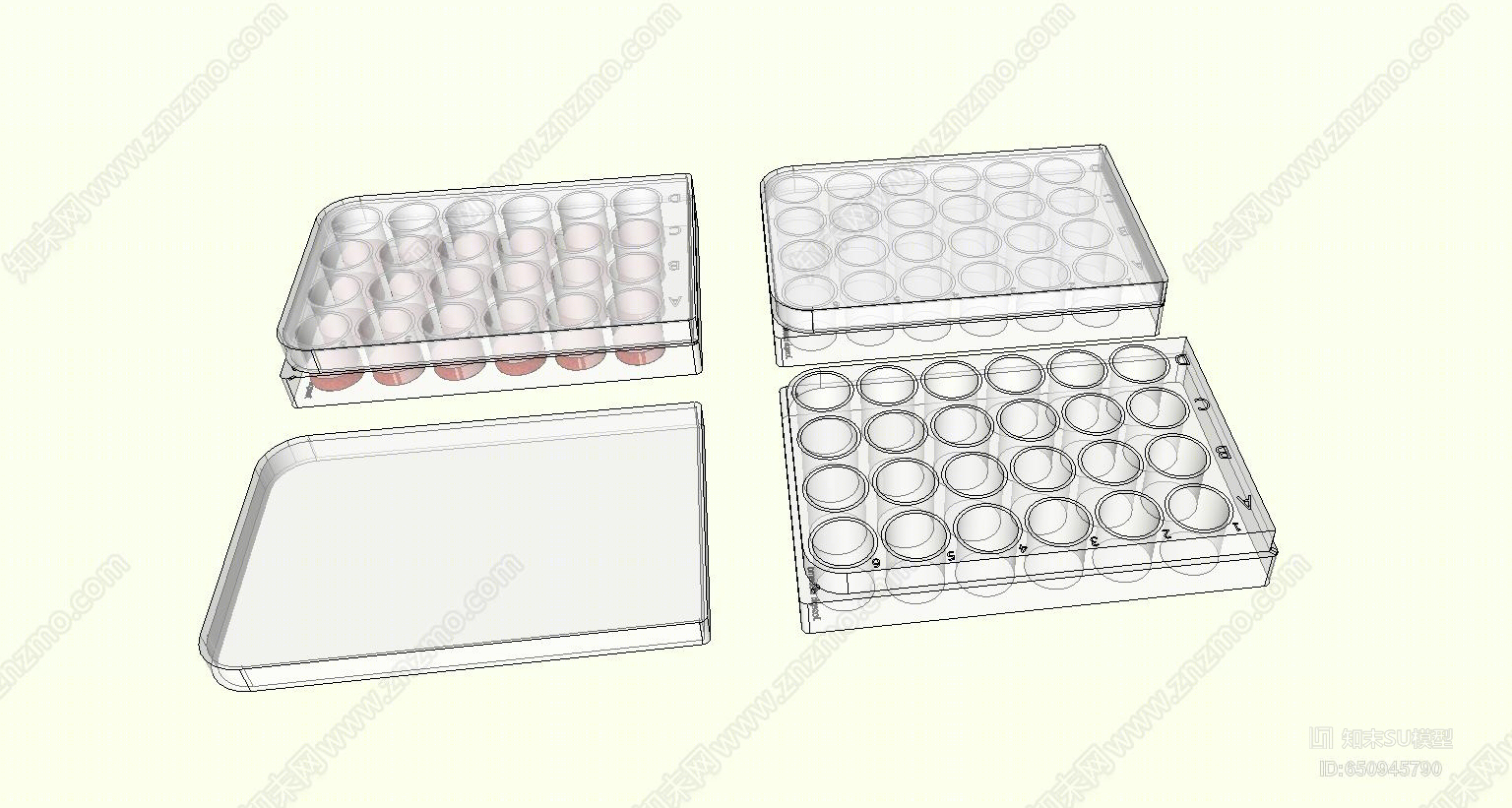 现代风格器皿SU模型下载【ID:650945790】