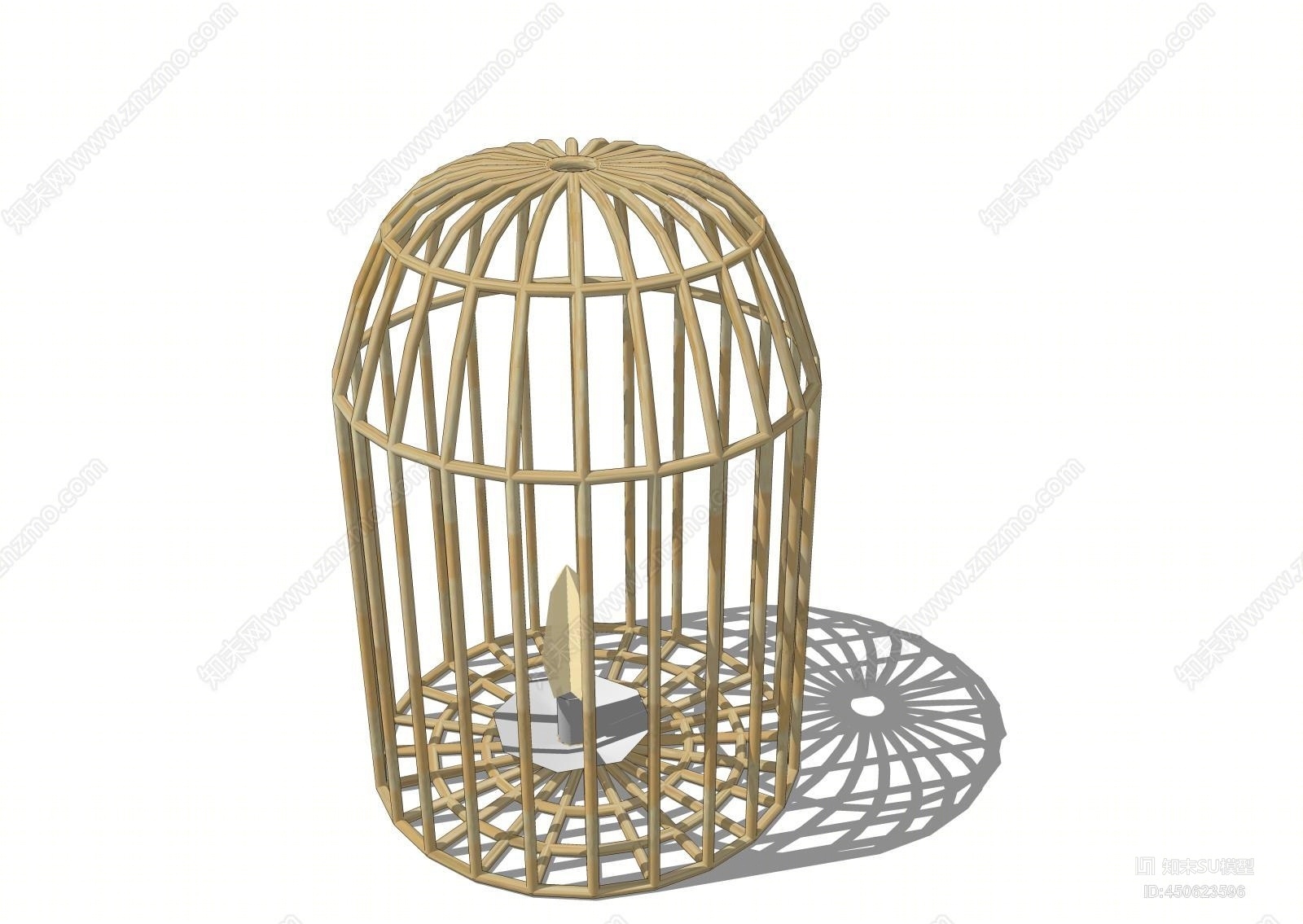 中式摆件SU模型草图