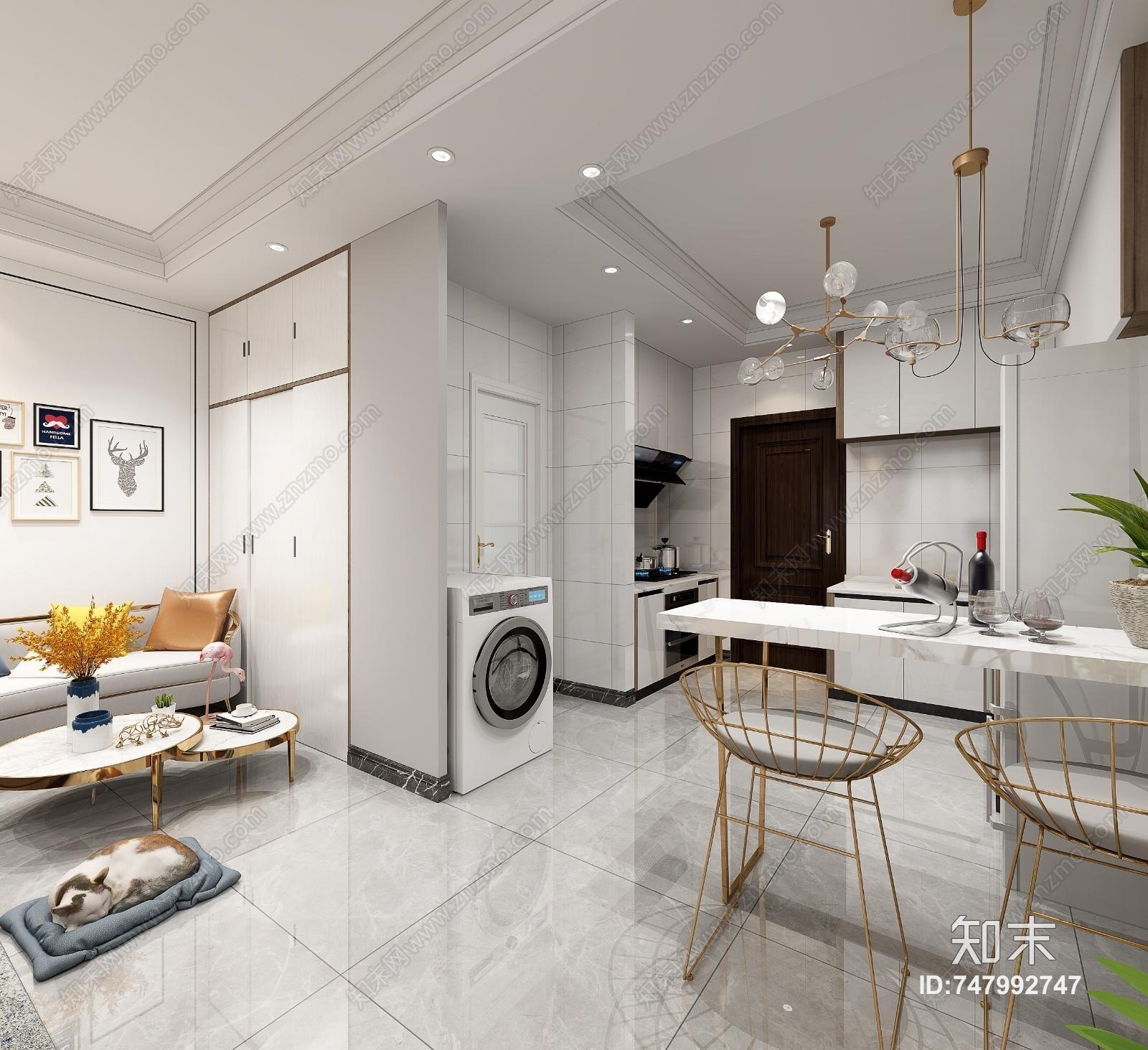 现代公寓3D模型下载【ID:747992747】
