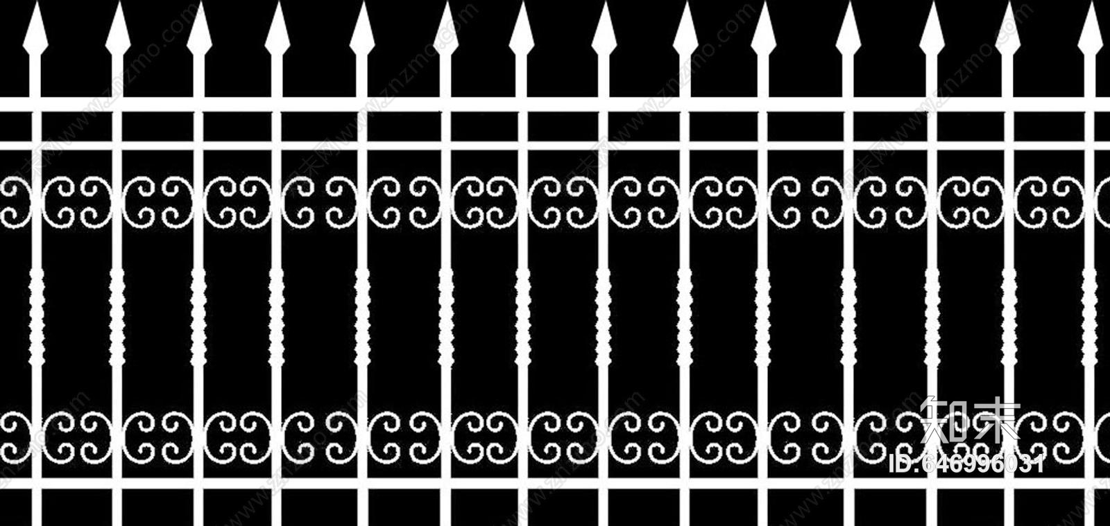高清黑白栏杆贴图贴图下载