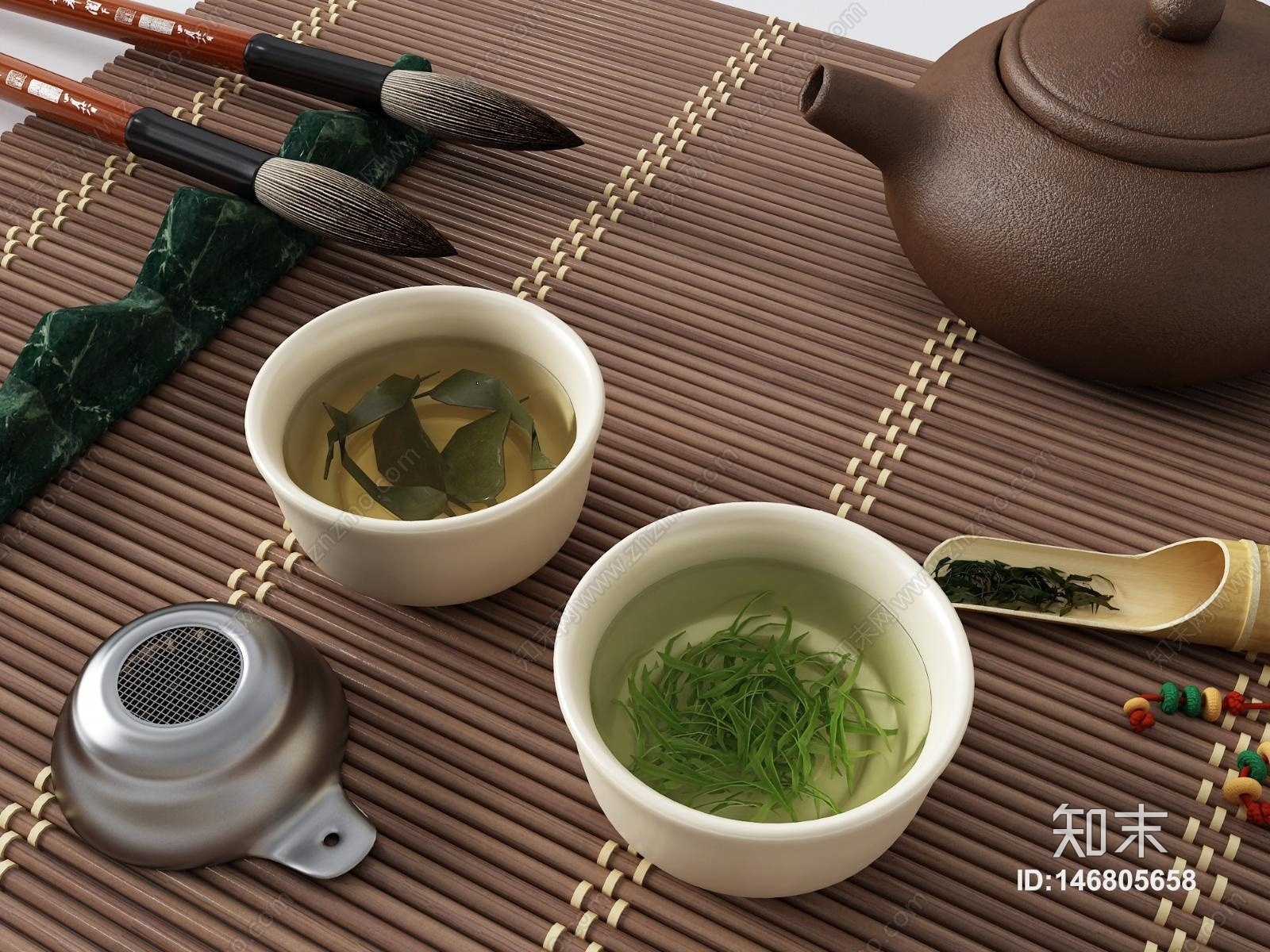 新中式茶叶茶杯3D模型下载【ID:146805658】