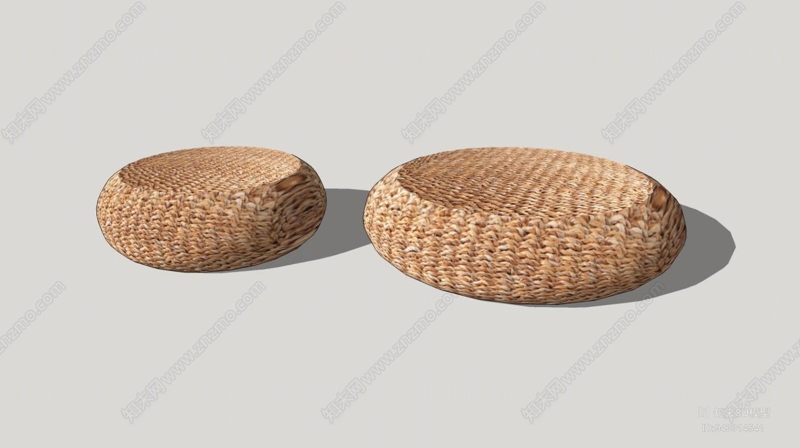 现代蒲团SU模型下载【ID:943314541】
