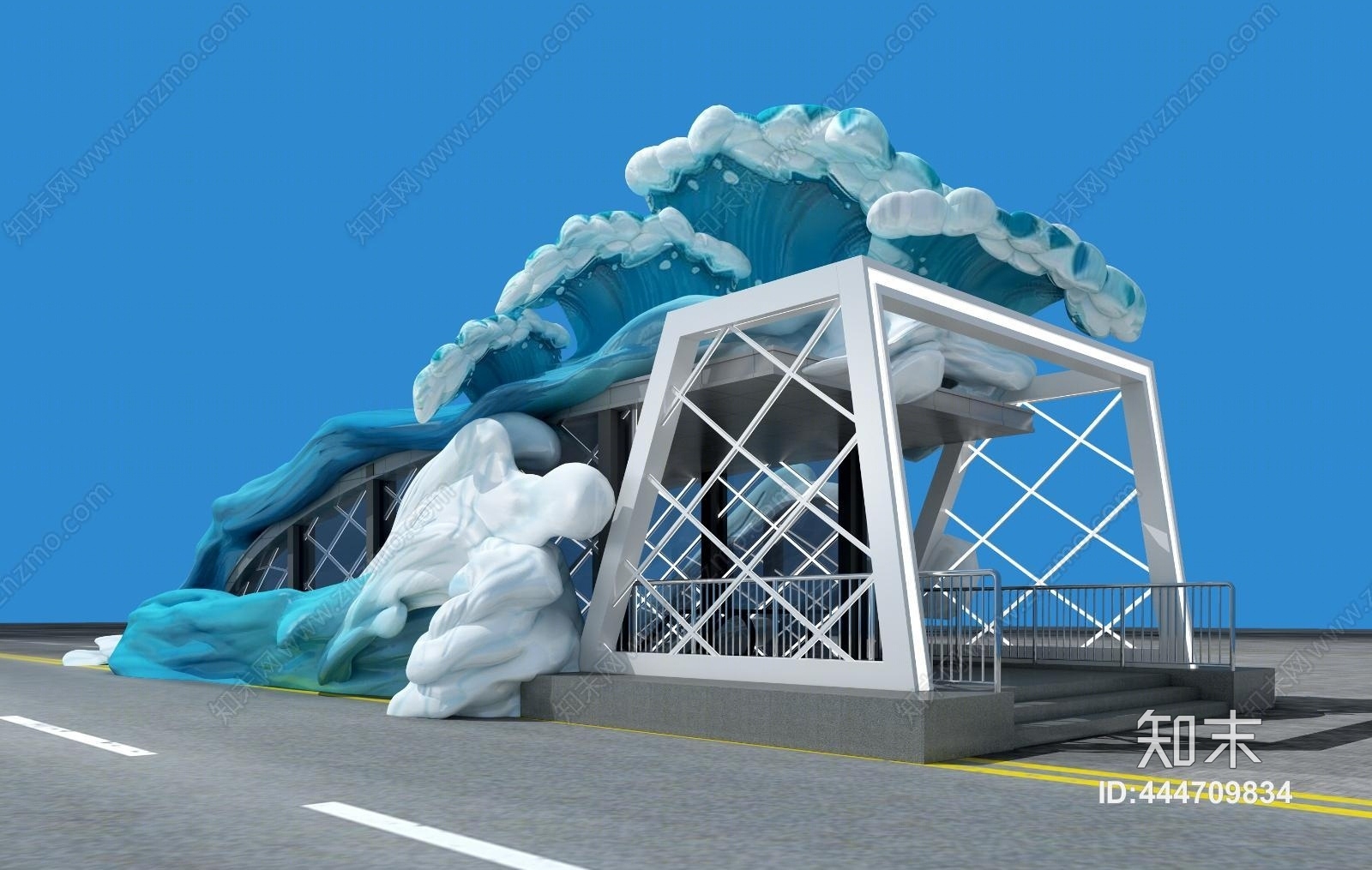 现代地铁站3D模型下载【ID:444709834】