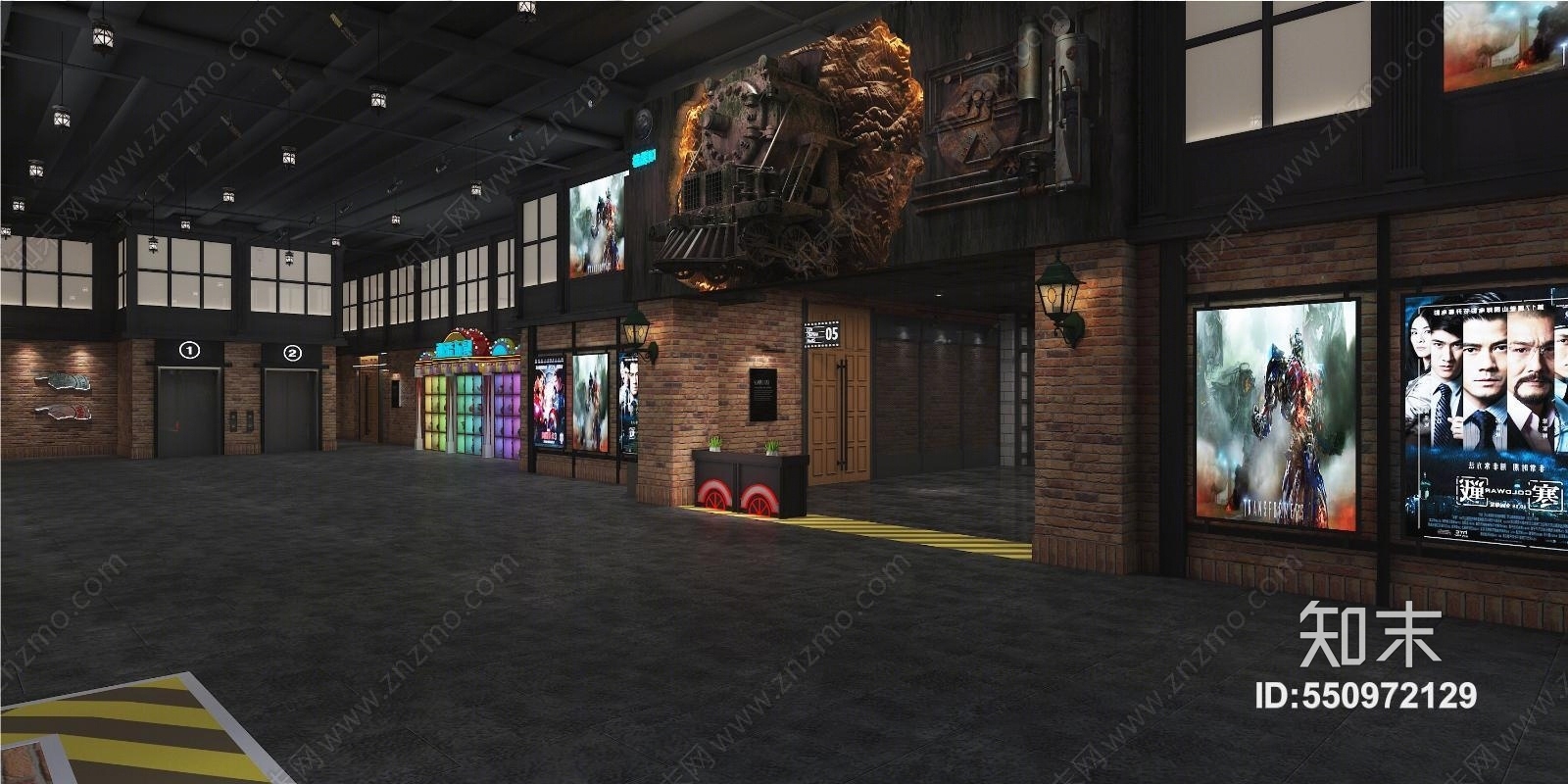 现代电影院3D模型下载【ID:550972129】