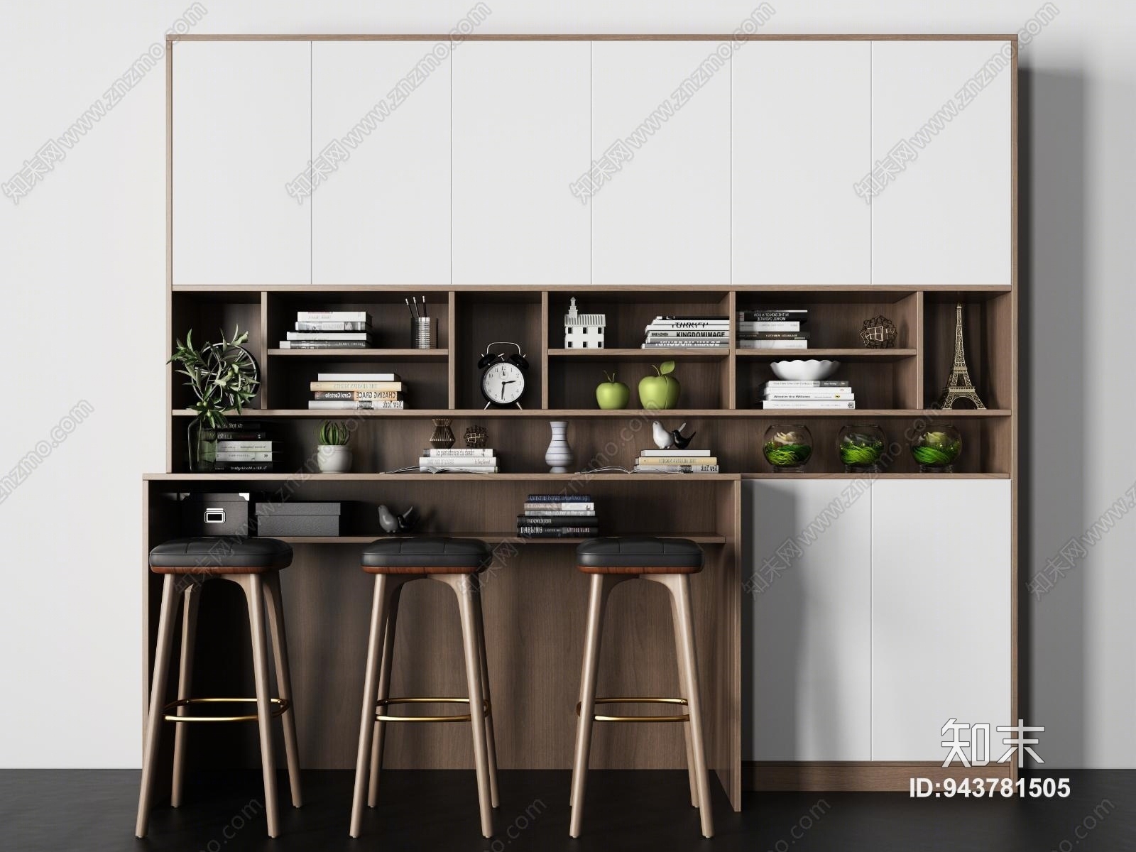 现代吧台3D模型下载【ID:943781505】
