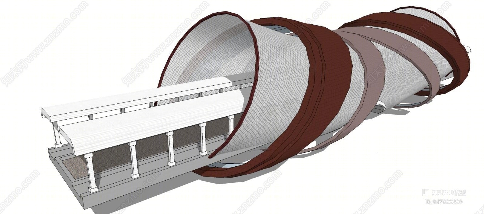 现代风格桥SU模型下载【ID:947092290】
