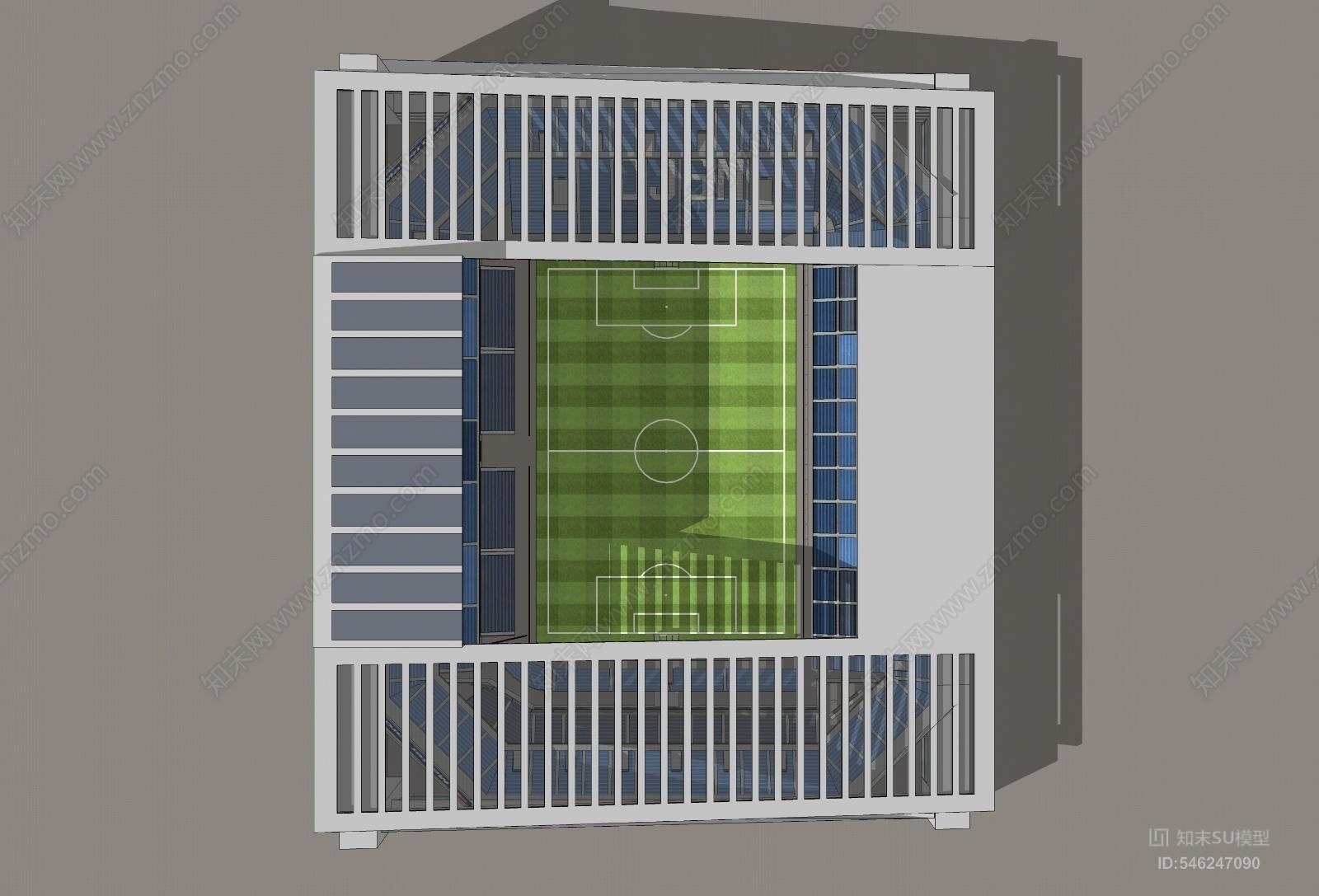 现代职业比赛体育场馆SU模型下载【ID:546247090】