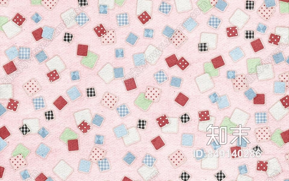 田园地中海欧式碎花墙纸贴图下载【ID:849140286】