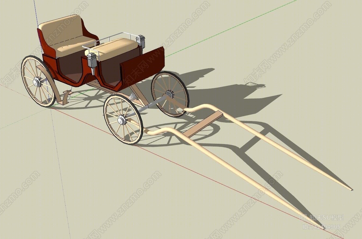 欧式马车SU模型下载【ID:142494905】