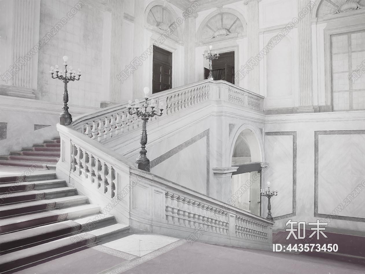 欧式建筑装饰壁纸贴图下载【ID:443573450】