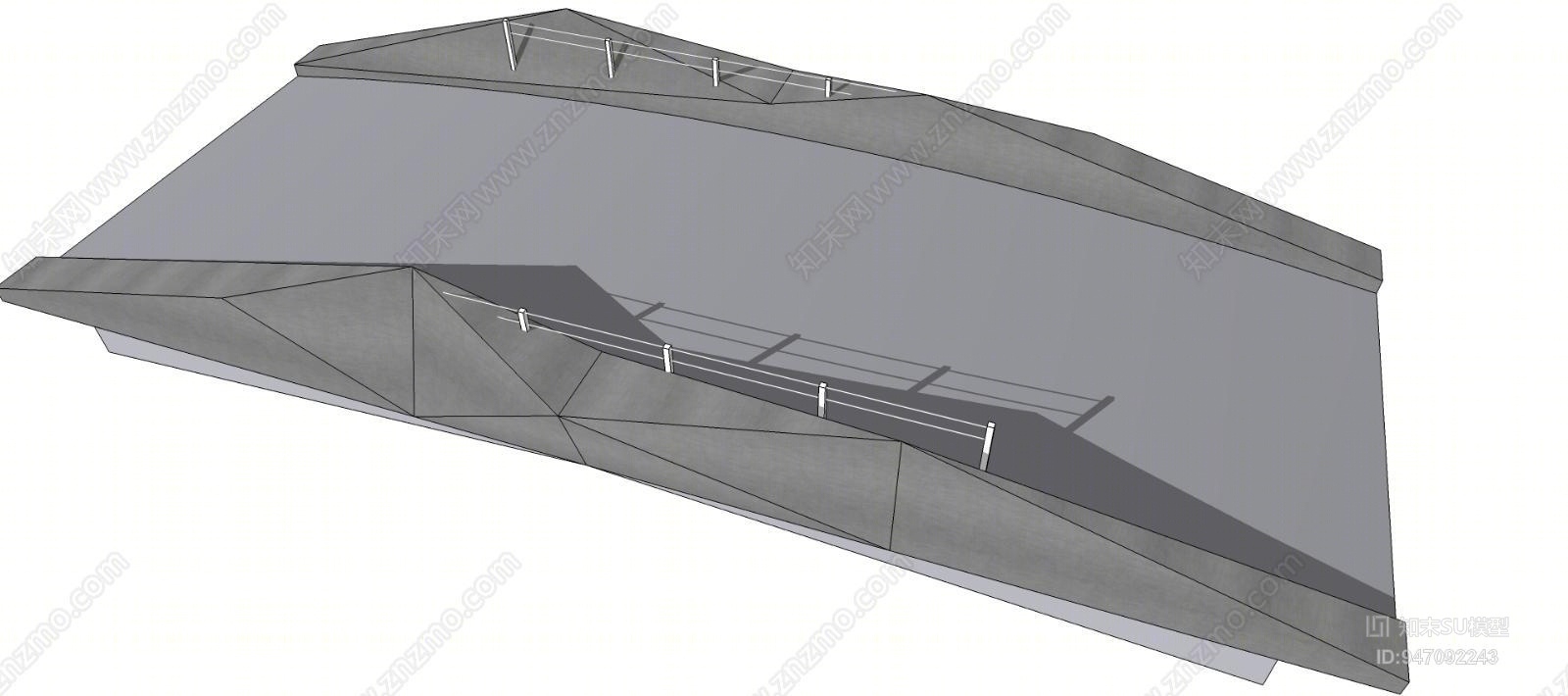 现代风格桥SU模型下载【ID:947092243】