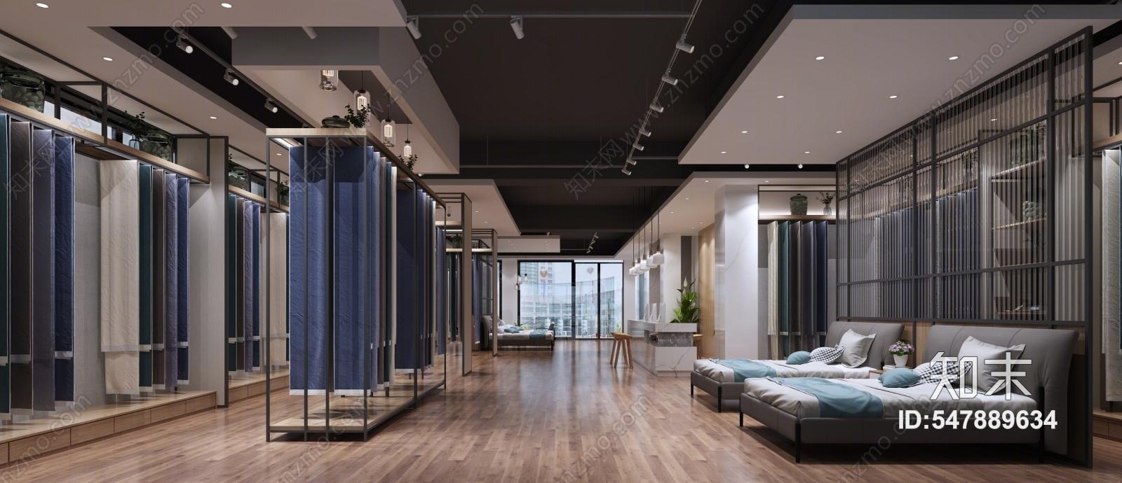 北欧富源家纺展厅3D模型下载【ID:547889634】