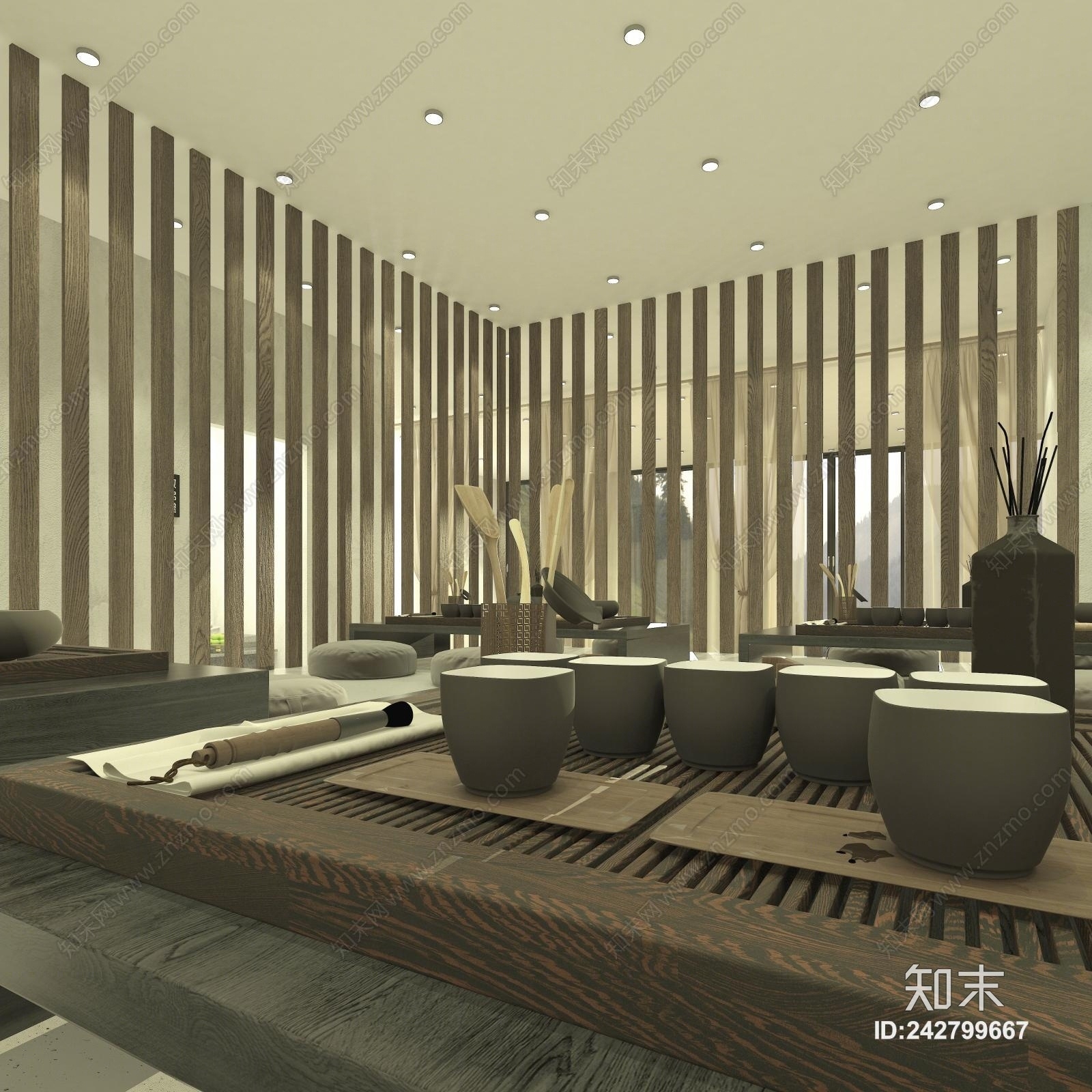 现代公共空间3D模型下载【ID:242799667】_知末3d模型网