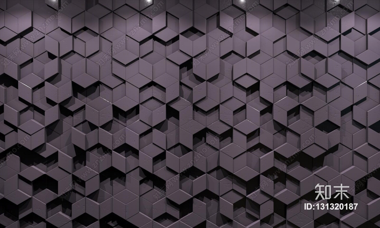 现代几何凹凸背景墙3D模型下载【ID:131320187】