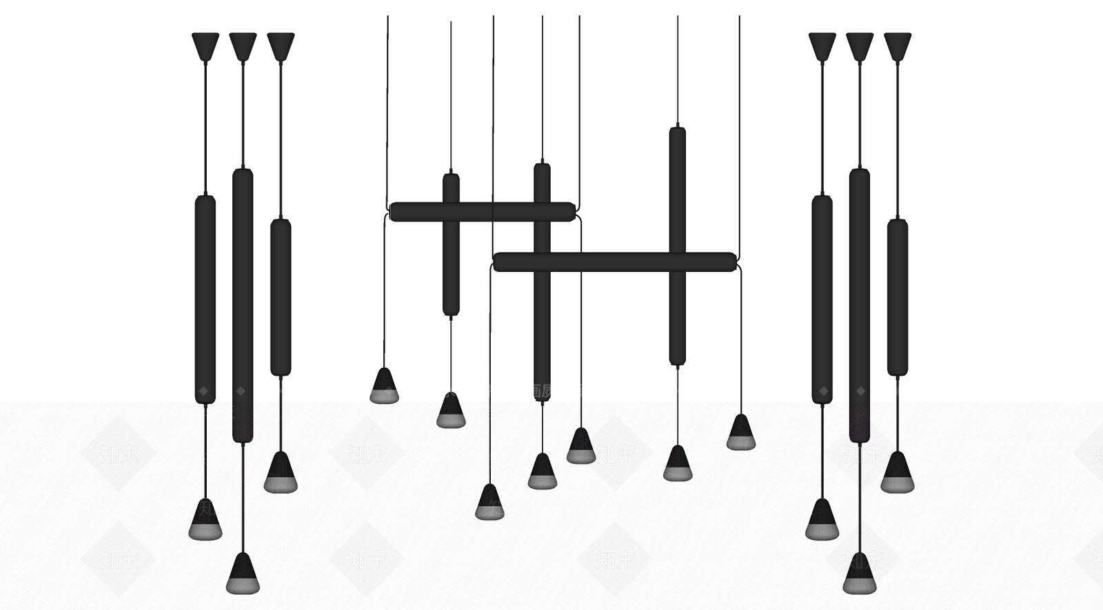 吊灯43532编钟SU模型下载【ID:332890810】