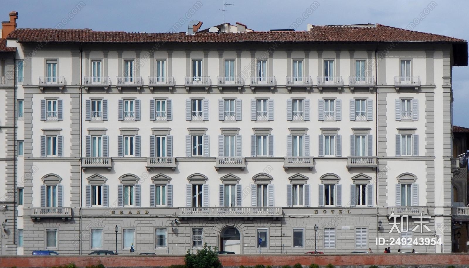 欧式高楼建筑外立面贴图下载【ID:249243954】