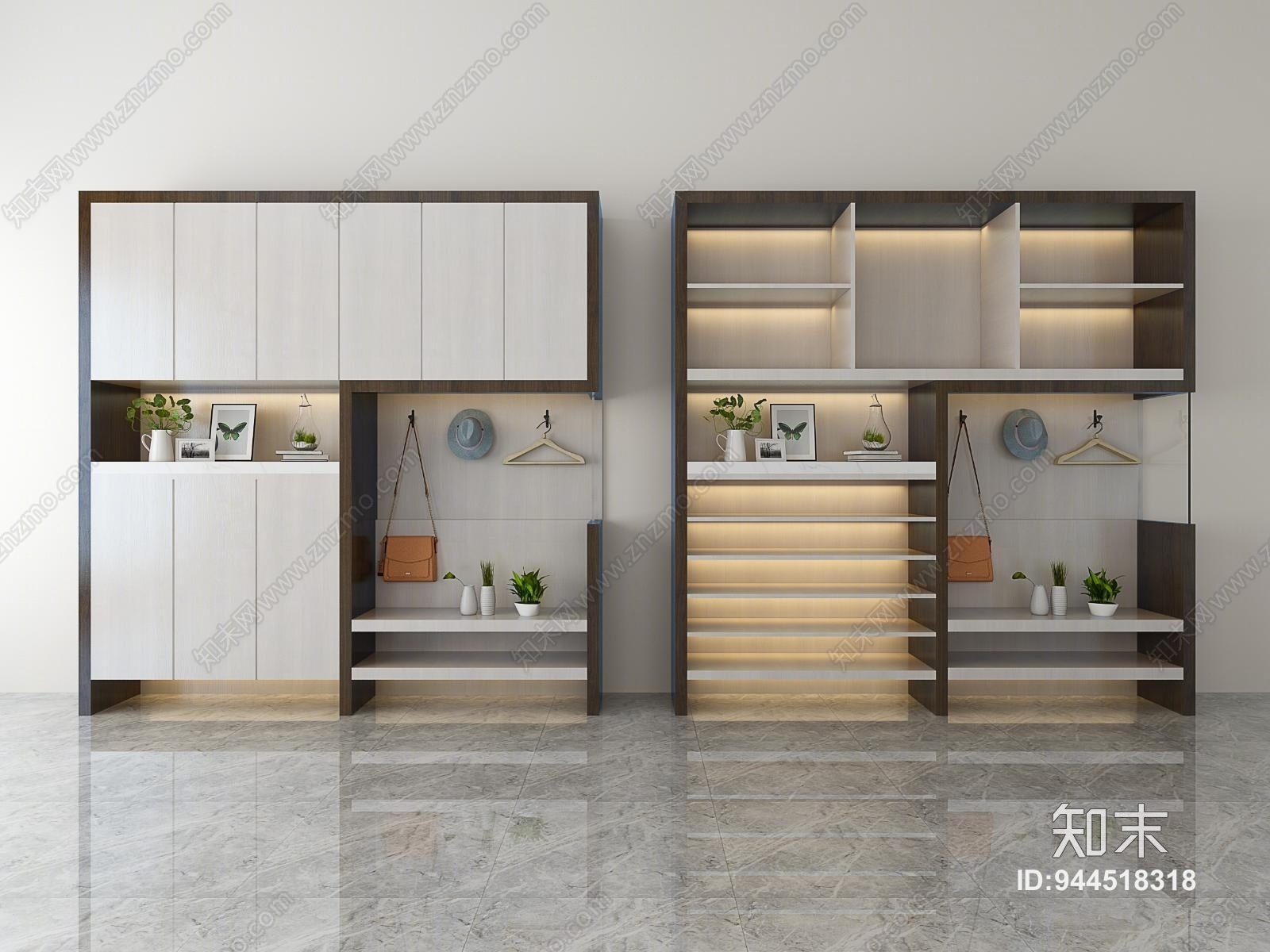 北欧鞋柜衣柜装饰品摆件3D模型下载【ID:944518318】