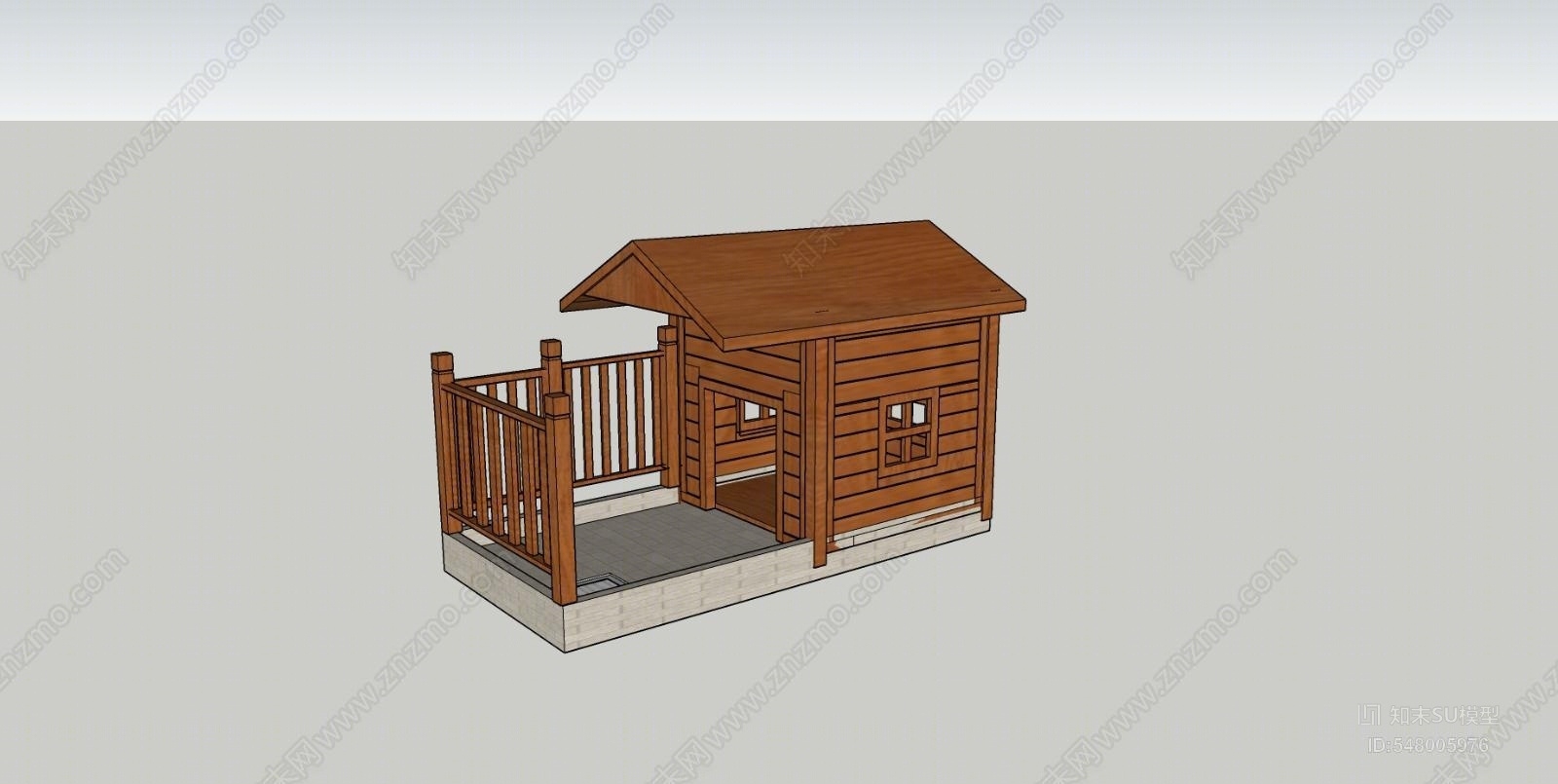 现代庭院狗窝SU模型下载【ID:548005976】