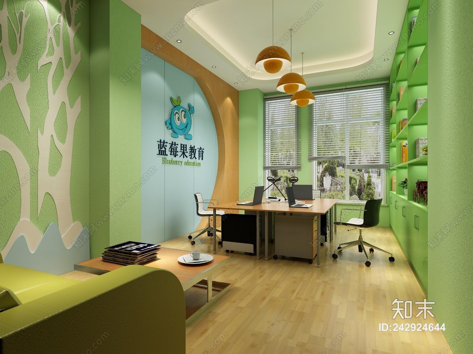 现代培训学校办公室3D模型下载【ID:242924644】