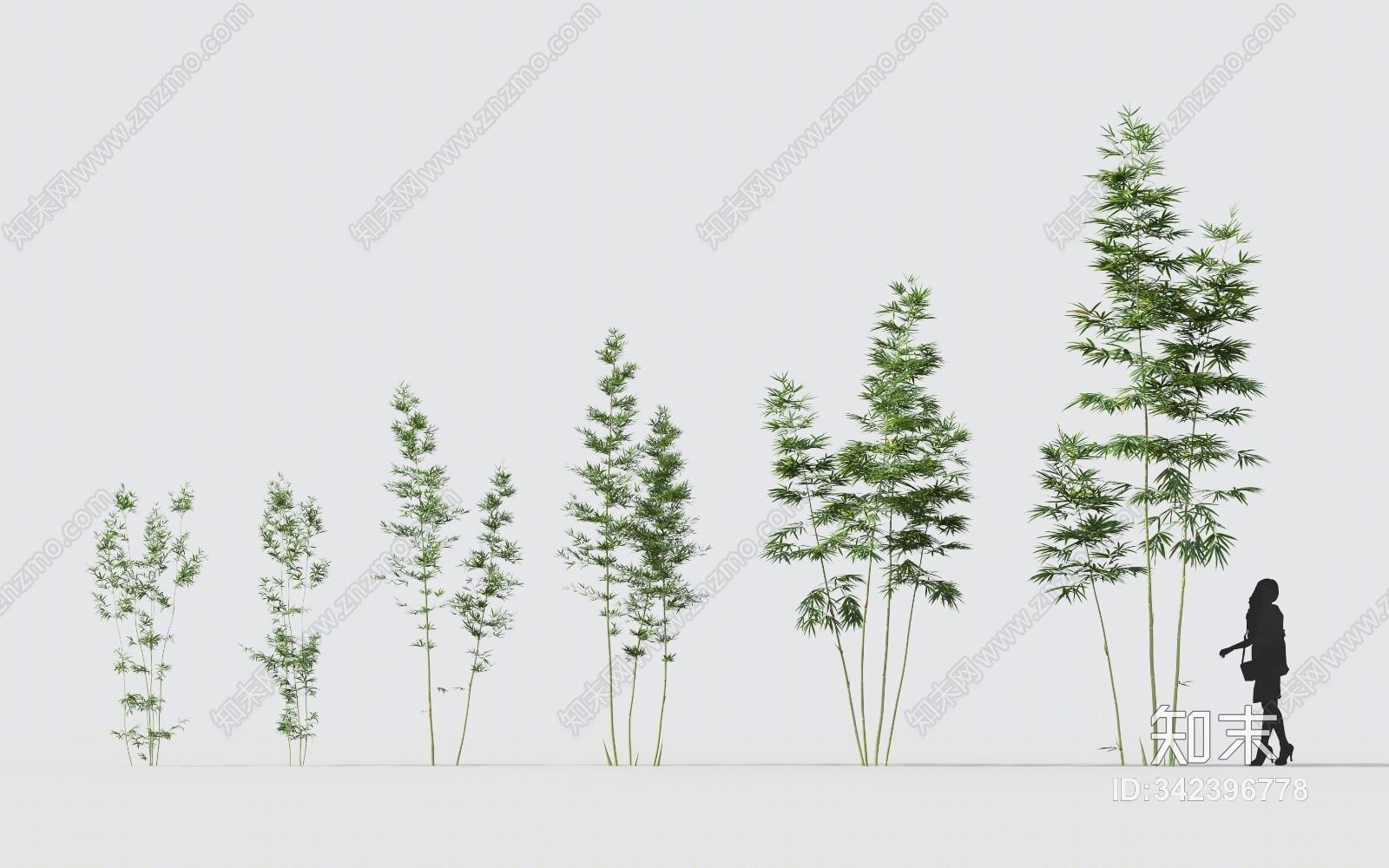 现代竹子3D模型下载【ID:342396778】