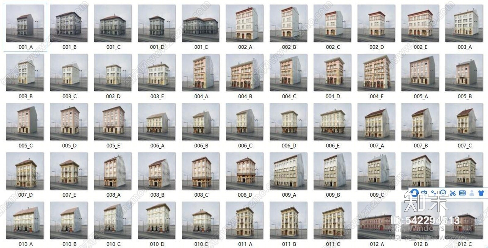 欧式古典建筑3D模型下载【ID:542294513】