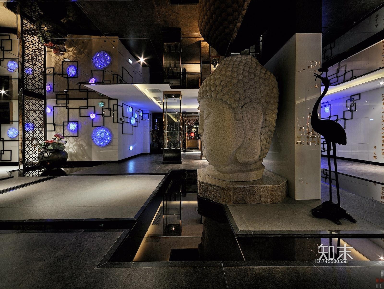 邱德光-铭濠茶会所中式风格施工图下载【ID:745500558】