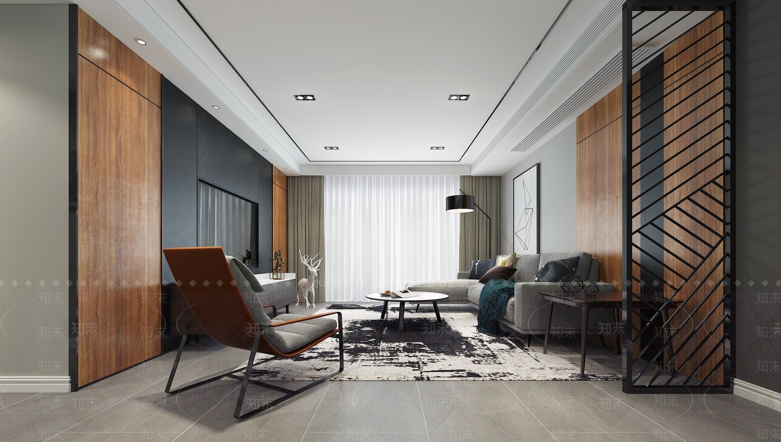 现代客餐厅整体模型3D模型下载【ID:732462771】