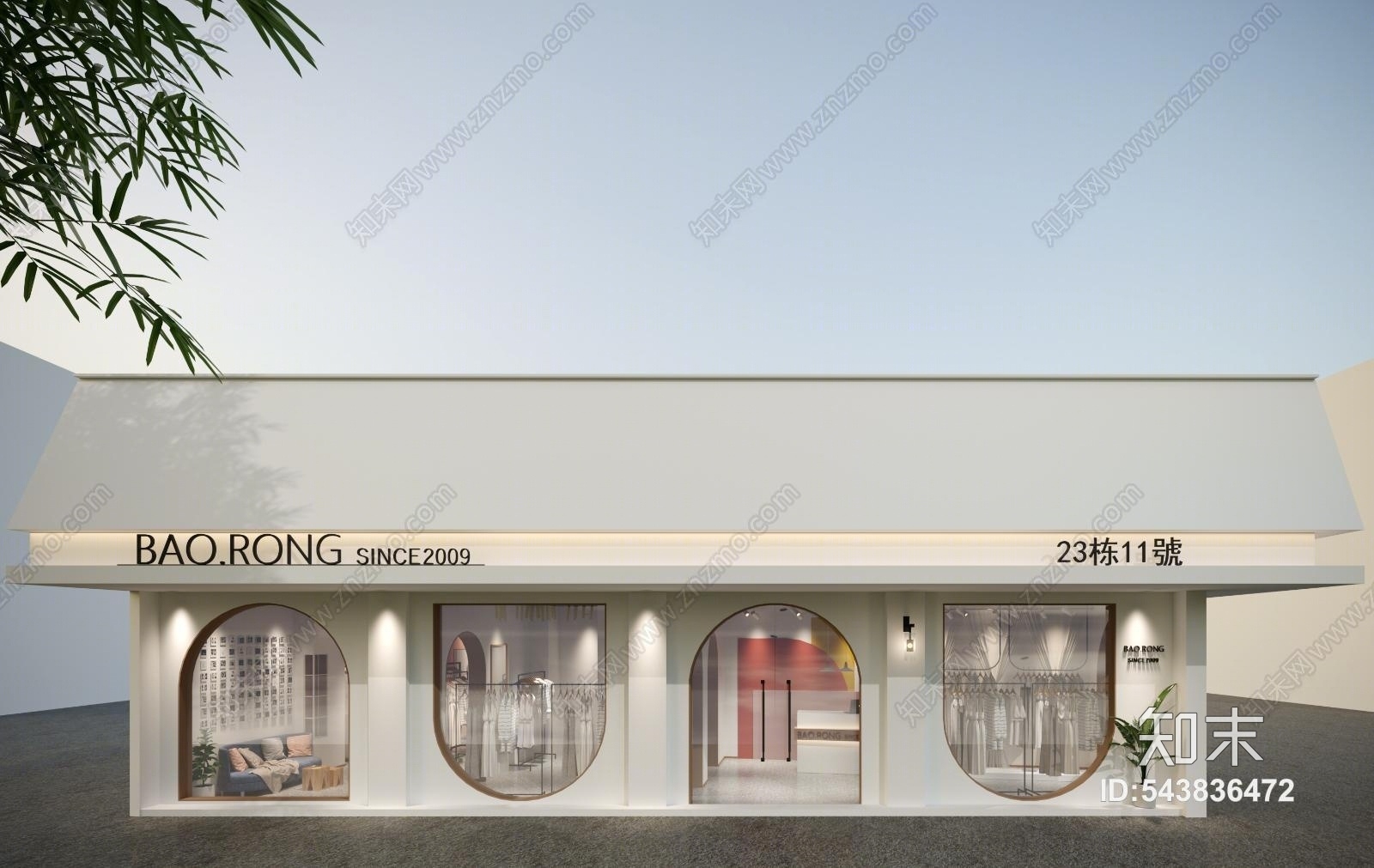 现代服装店3D模型下载【ID:543836472】
