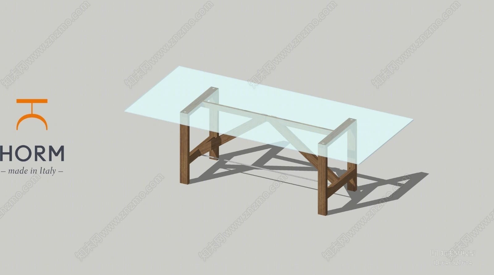 现代桌子SU模型下载【ID:646527614】
