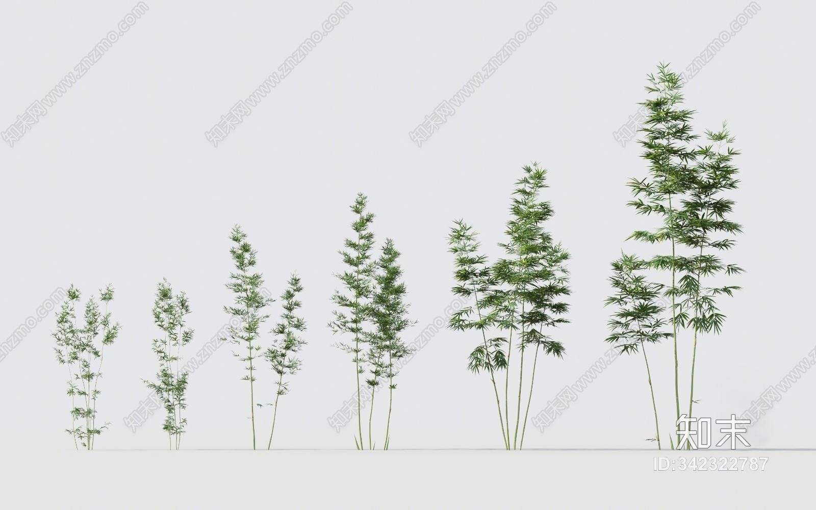 现代绿植竹子组合3D模型下载【ID:342322787】
