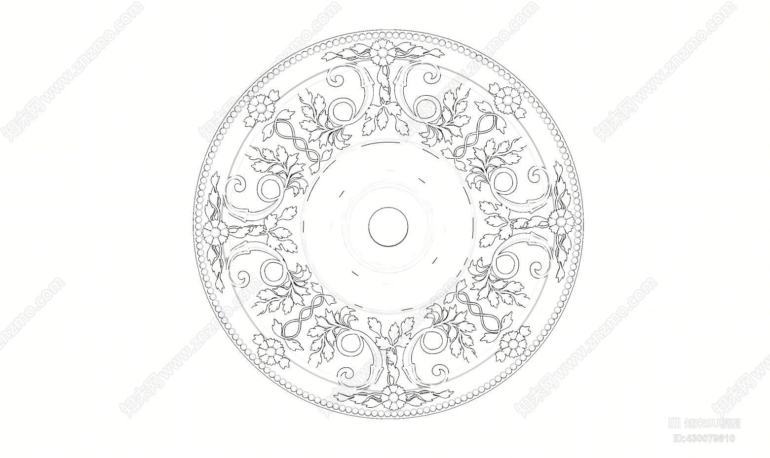 SU草图大师模型欧式雕花构件SU模型下载【ID:430079810】