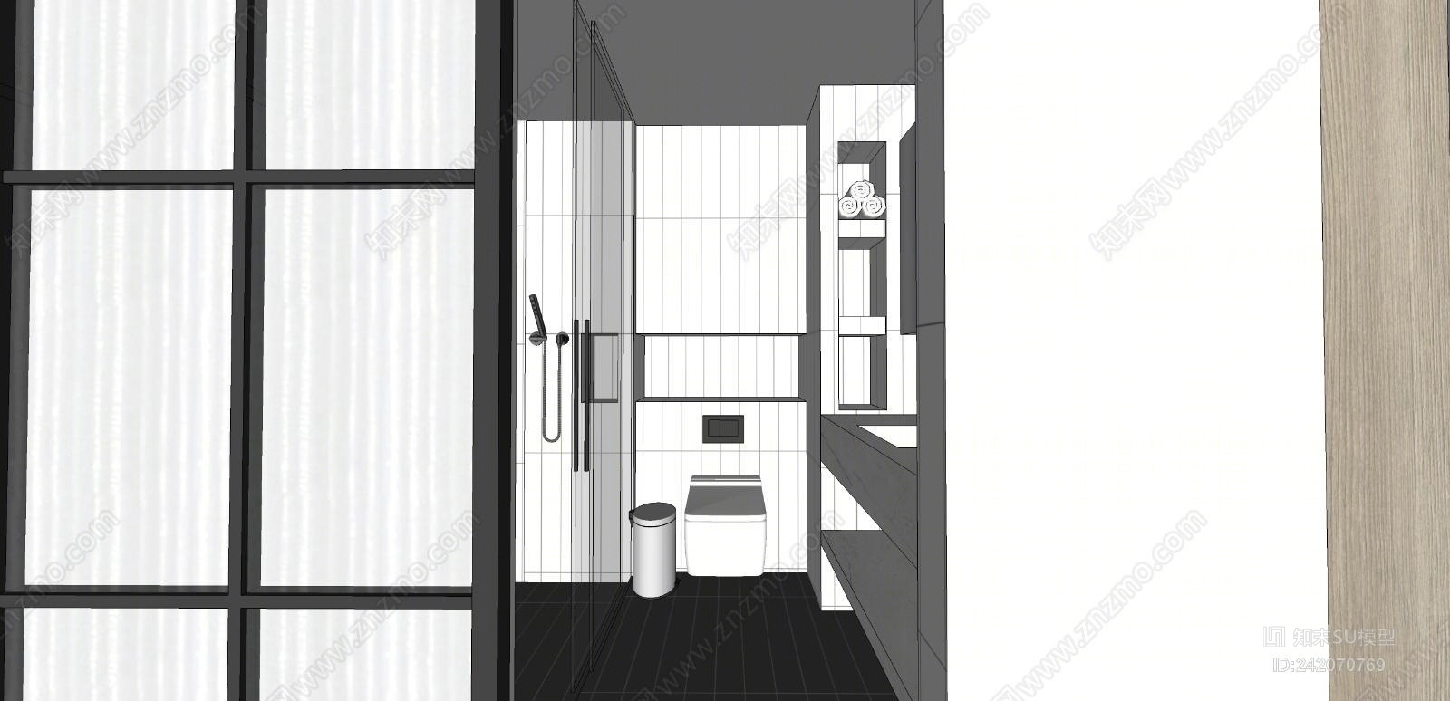 北欧单身公寓SU模型下载【ID:242070769】